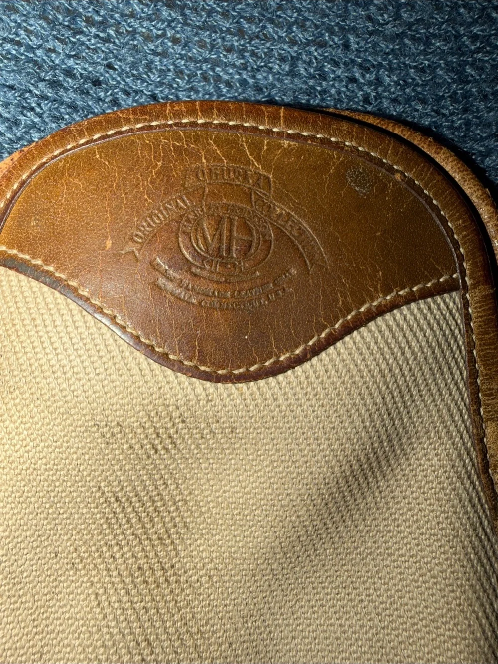 Vintage Ghurka Marley Hodgson No 122 Canvas Leather Eyeglass Sleeve Pouch Norwal